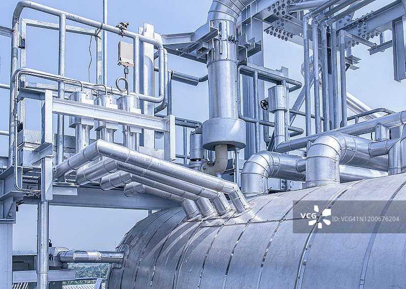 工业园区、钢铁管道、阀门图片素材