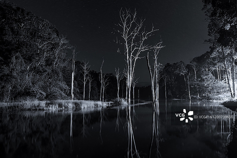 泰国夜丰颂府的索图湖图片素材