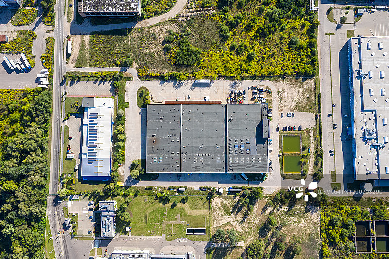 工业单元鸟瞰图片素材