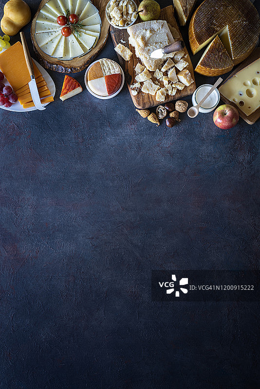 奶酪拼盘：乳制品图片素材