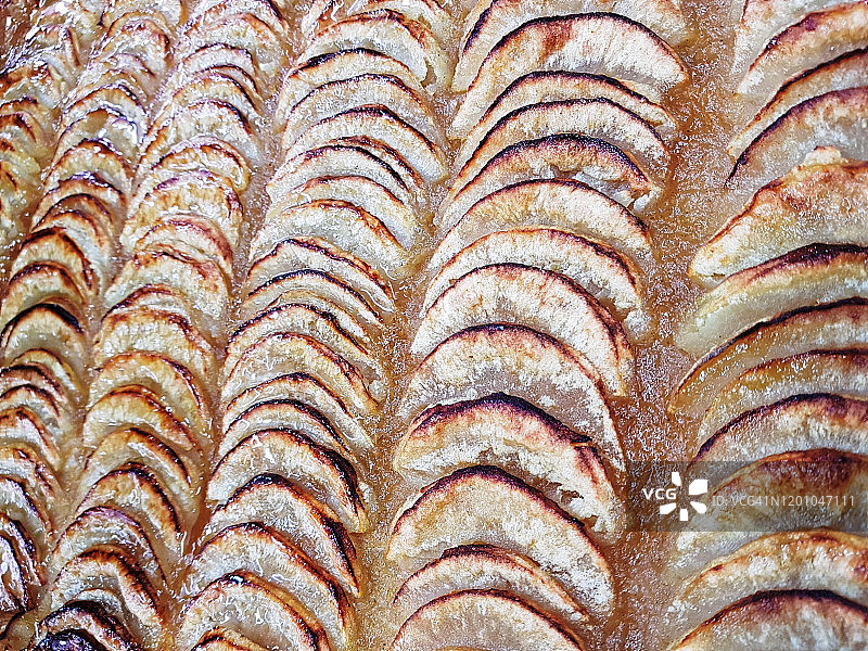 纯素食品，自制苹果派，全画幅，特写图片素材