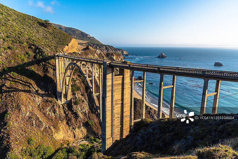 比克斯比溪大桥，大苏尔图片素材