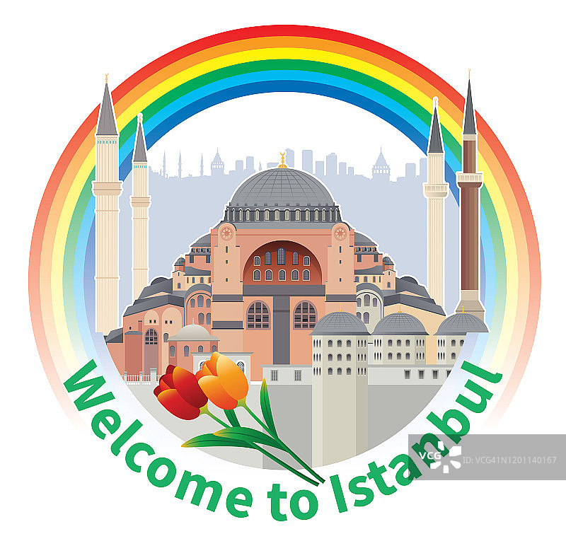 索菲亚大教堂与伊斯坦布尔图片素材