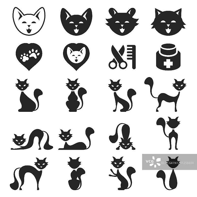 黑猫矢量素材图片素材