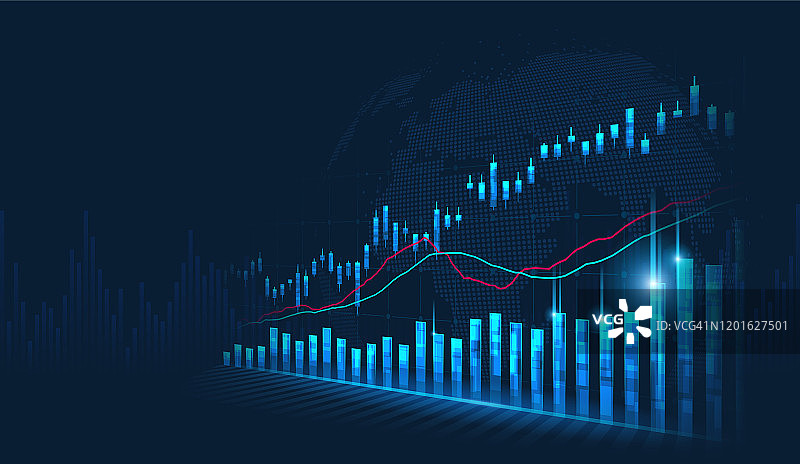 股市或外汇交易图概念图片素材