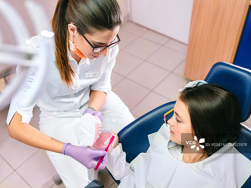 牙医讲解刷牙方法图片素材