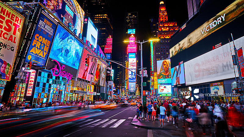 纽约时代广场夜景图片素材