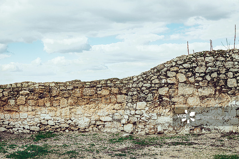 古老石墙遗址图片素材