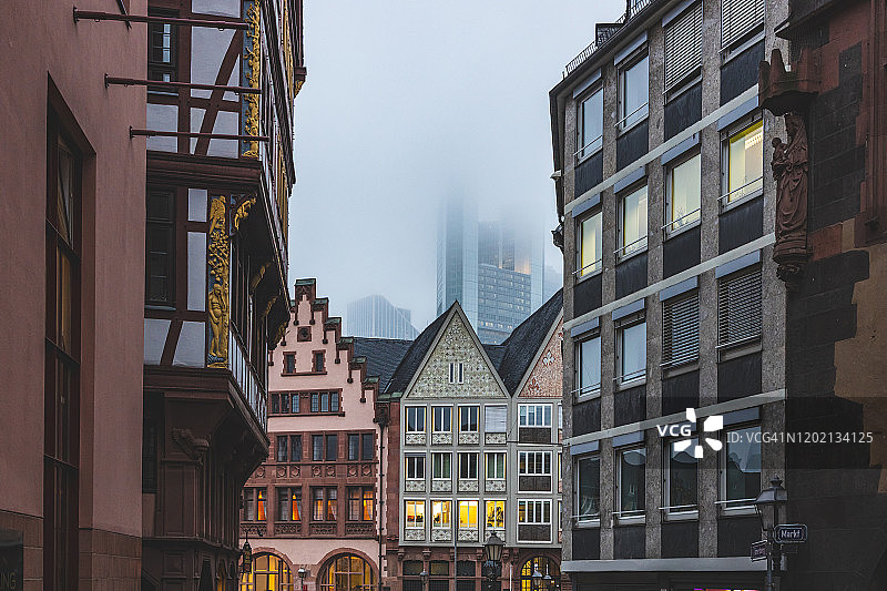 法兰克福的雾天图片素材