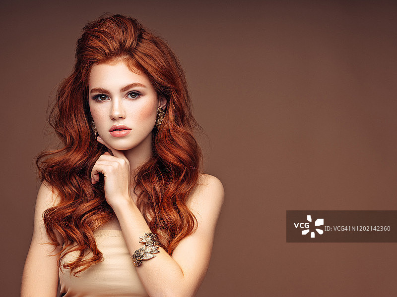 一个漂亮女人的肖像图片素材