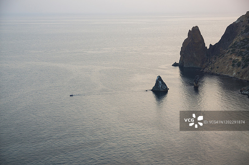 克里米亚菲奥伦特角傍晚暮光图片素材