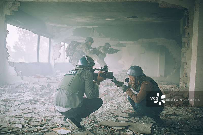战区记者图片素材