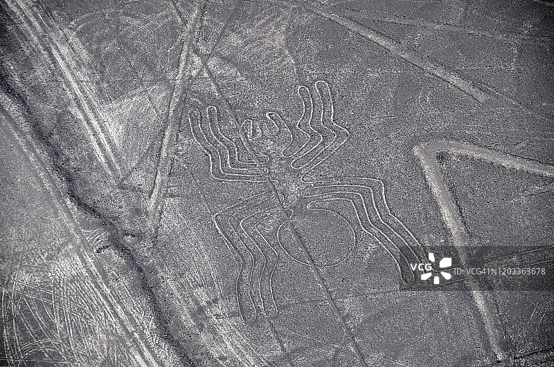 纳斯卡线条鸟瞰图图片素材