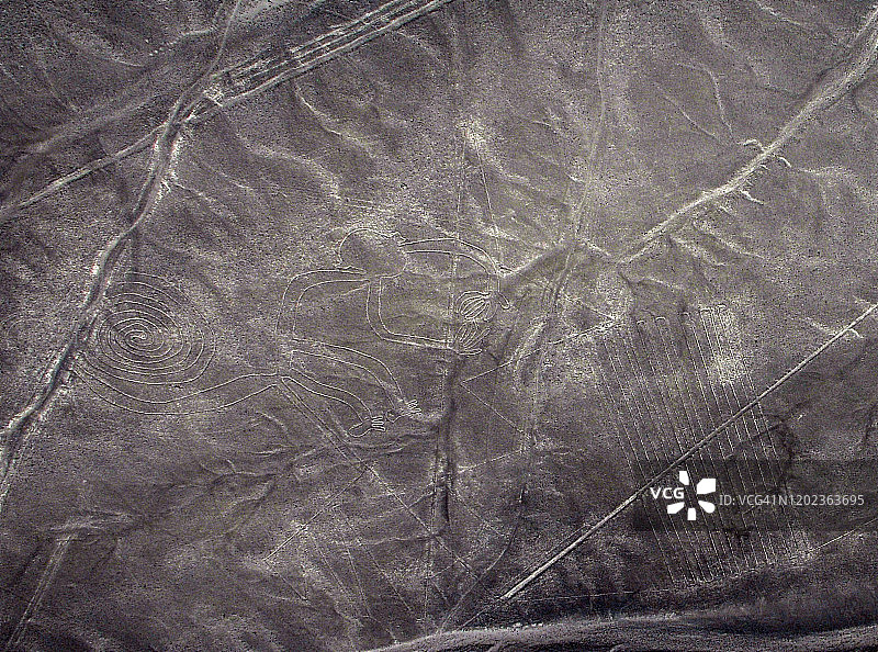纳斯卡线条鸟瞰图图片素材