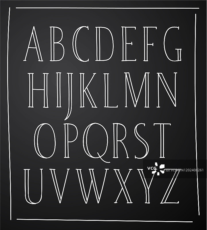 手绘字母表图片素材