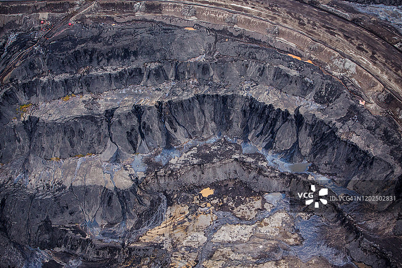 油砂作业航拍景观图片素材