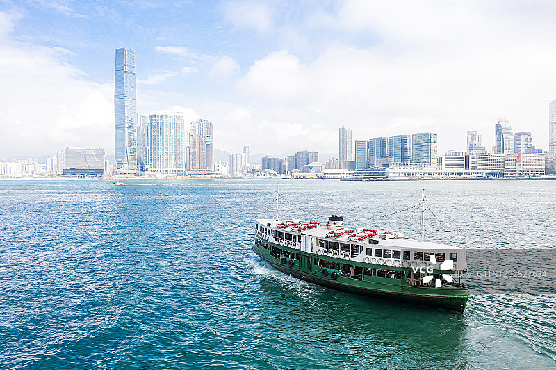香港维多利亚港的star小轮图片素材