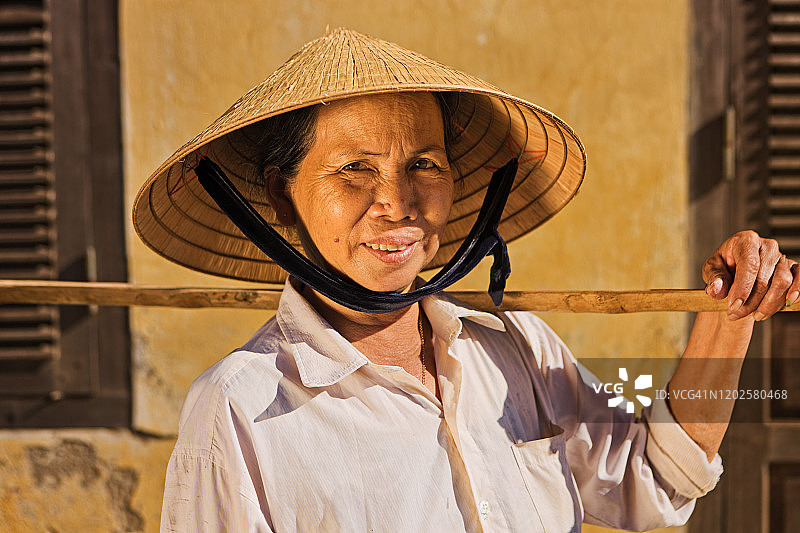 越南蔬菜销售员图片素材