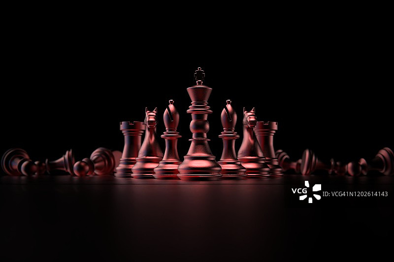 3D渲染的玻璃棋子图片素材