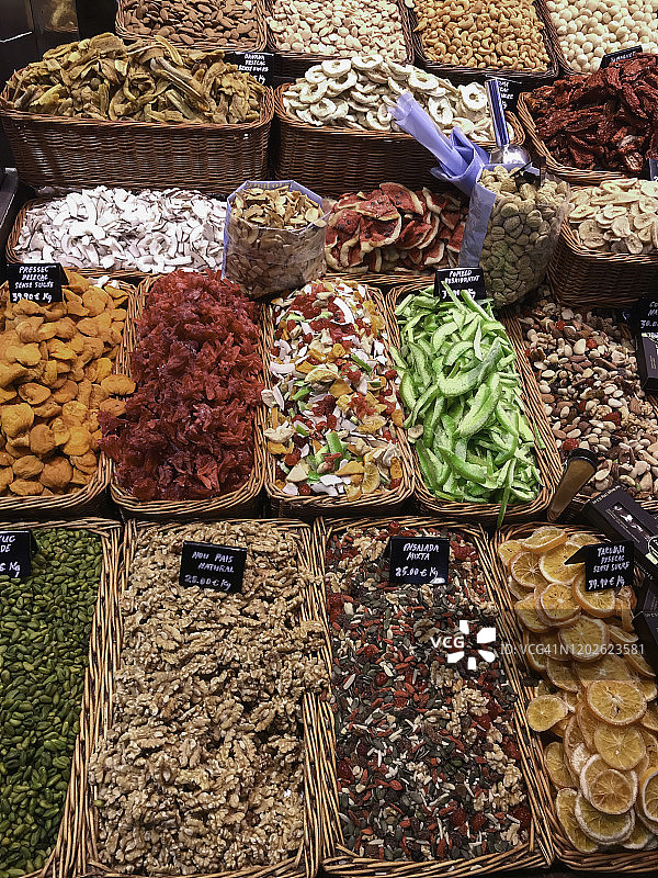 巴塞罗那的La Boqueria市场图片素材