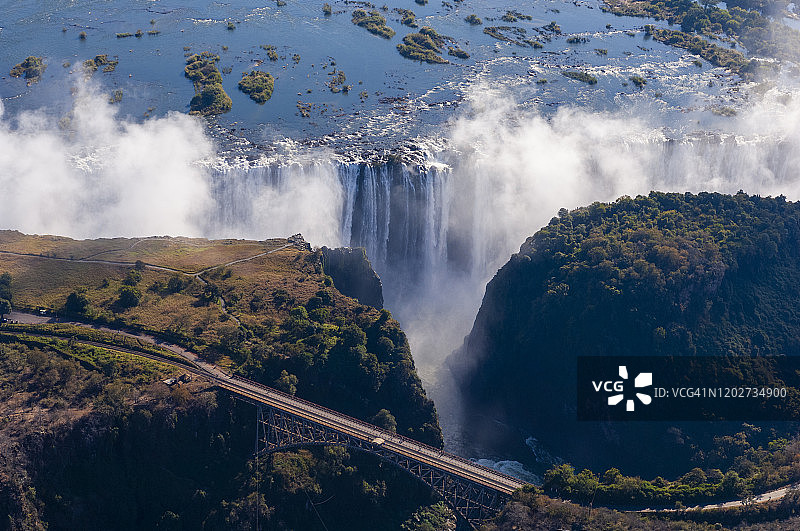 津巴布韦赞比西河维多利亚瀑布风光图片素材