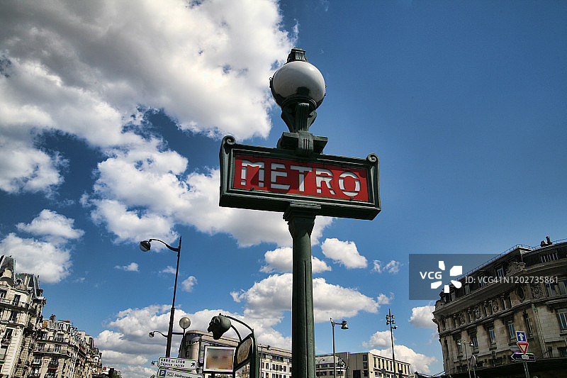 巴黎地铁站牌（Metropolitain，巴黎地铁）图片素材