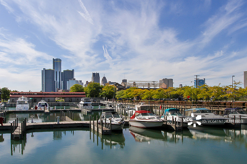 底特律和码头图片素材