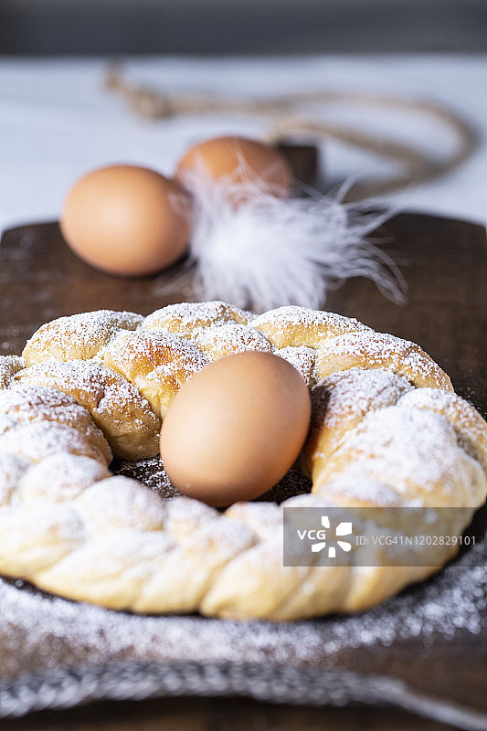 辫子酵母面包圈图片素材