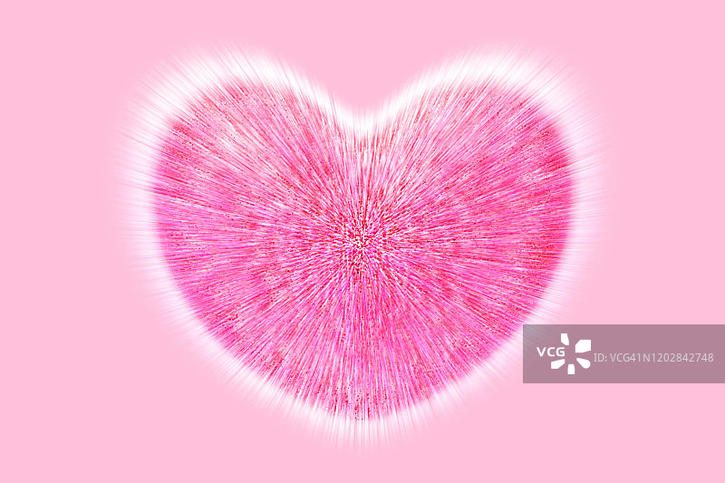 情人节跳动的粉色爱心图片素材