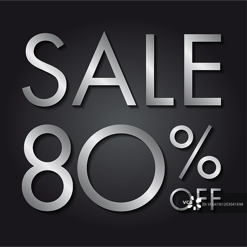 金色促销80%折扣图片素材