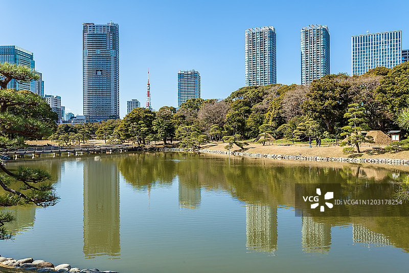 东京汐留地区的摩天大楼（白天）图片素材
