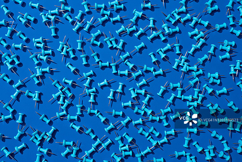 大量蓝色图钉图片素材