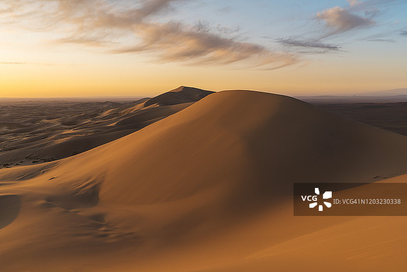 戈壁沙漠日落美景图片素材