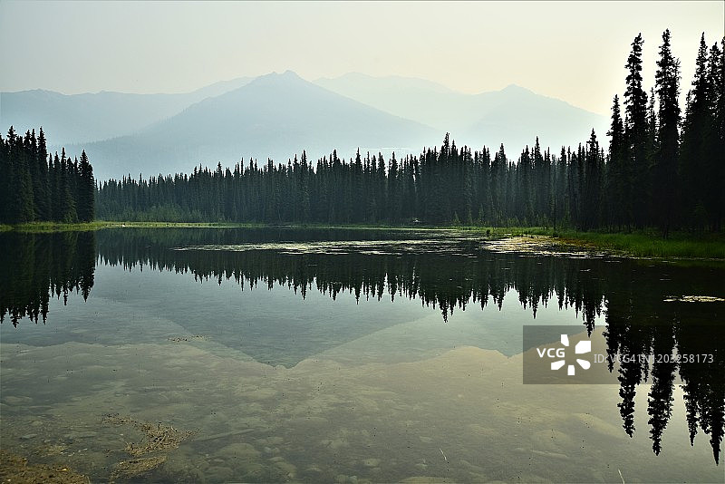 迪纳利森林火灾烟雾图片素材