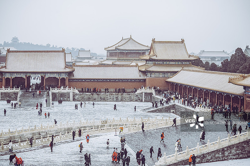 雪中的紫禁城——中国北京图片素材