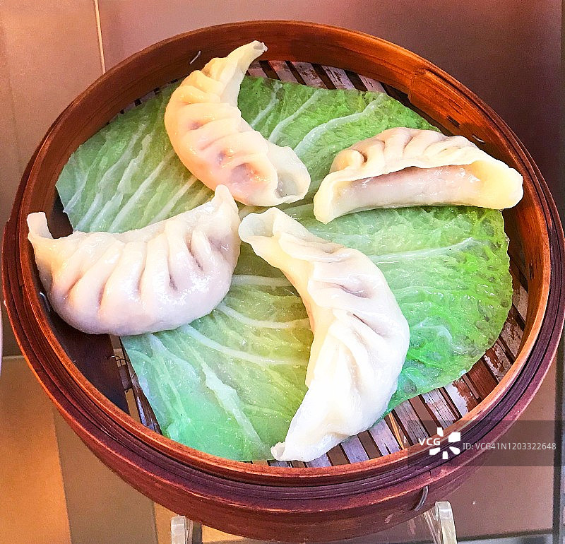 大型蒸饺子/日式饺子/饺子食品模型图片素材