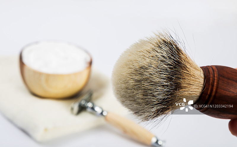 剃须刷特写图片素材