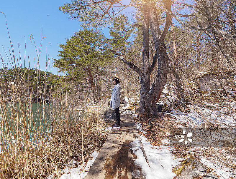 日本五色沼图片素材