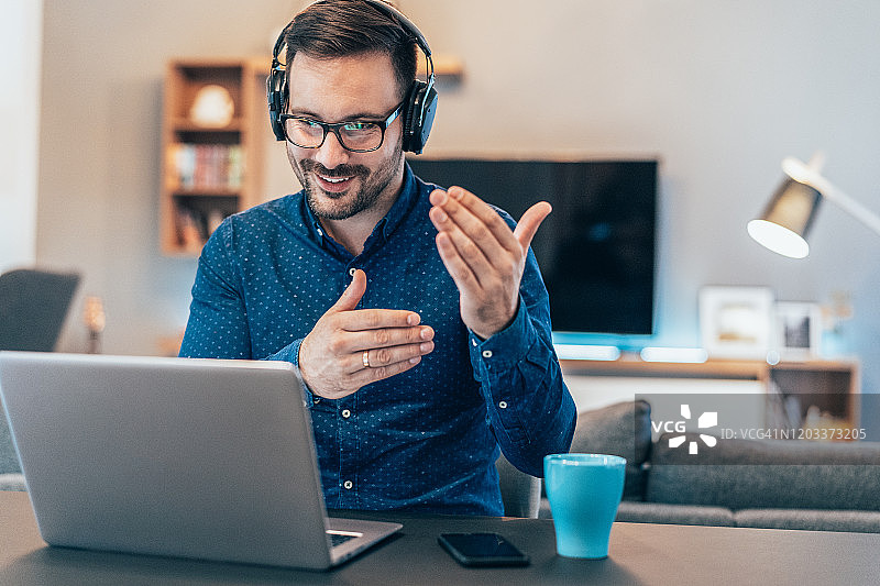 商务视频会议图片素材