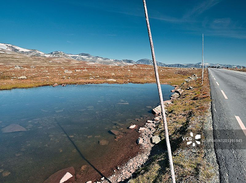 挪威约通海门Valdresflyvegen的风景图片素材