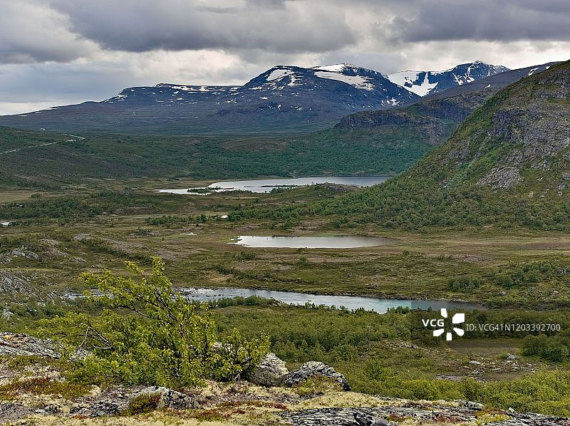 挪威尤通黑门山脉的Sjodalen山谷图片素材