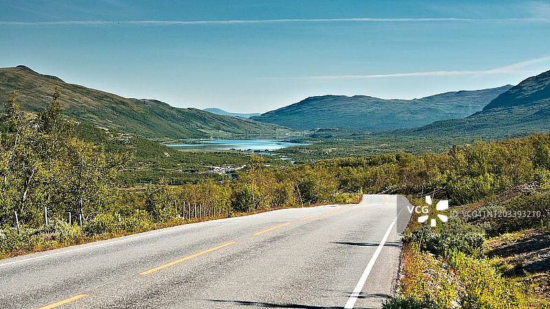 挪威约通海门Valdresflyvegen的风景图片素材