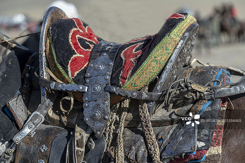 蒙古国阿勒泰猎鹰节上的哈萨克斯坦 sallde图片素材