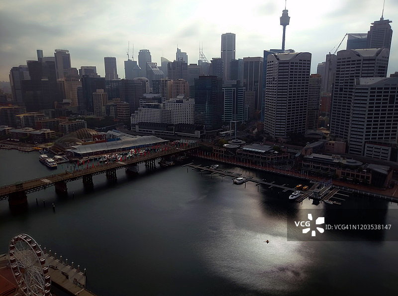 达令港俯瞰图图片素材