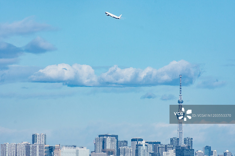 从日本东京机场起飞的飞机图片素材