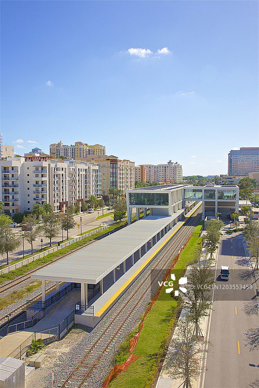 西棕榈滩明亮线火车站图片素材