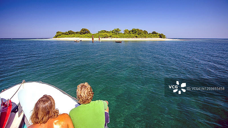 大西洋中的海地岛屿图片素材
