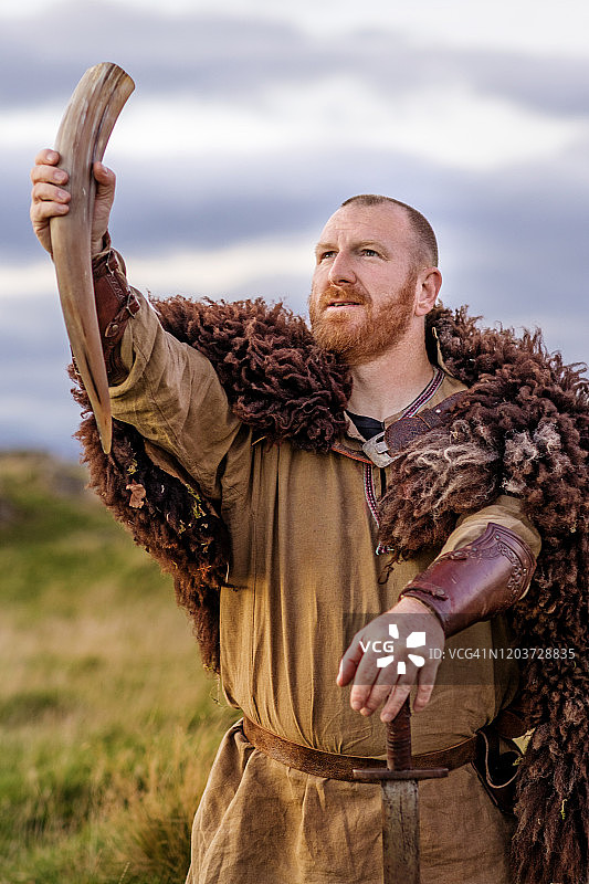 乡村中的维京战士图片素材