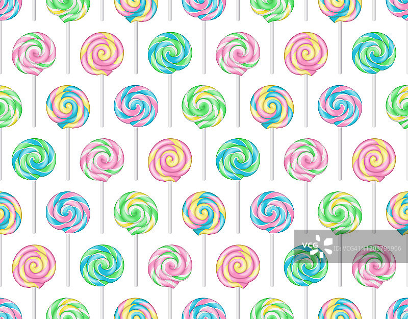 粉彩漩涡条纹棒棒糖图案图片素材