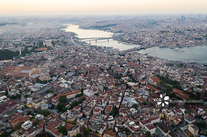 伊斯坦布尔历史地标鸟瞰图片素材